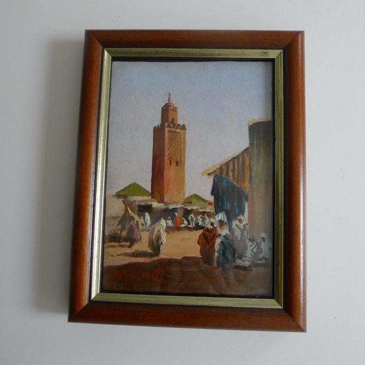 Oriëntalistisch landschap Charles SMETS, Antiek en Kunst, Kunst | Schilderijen | Klassiek, Ophalen of Verzenden