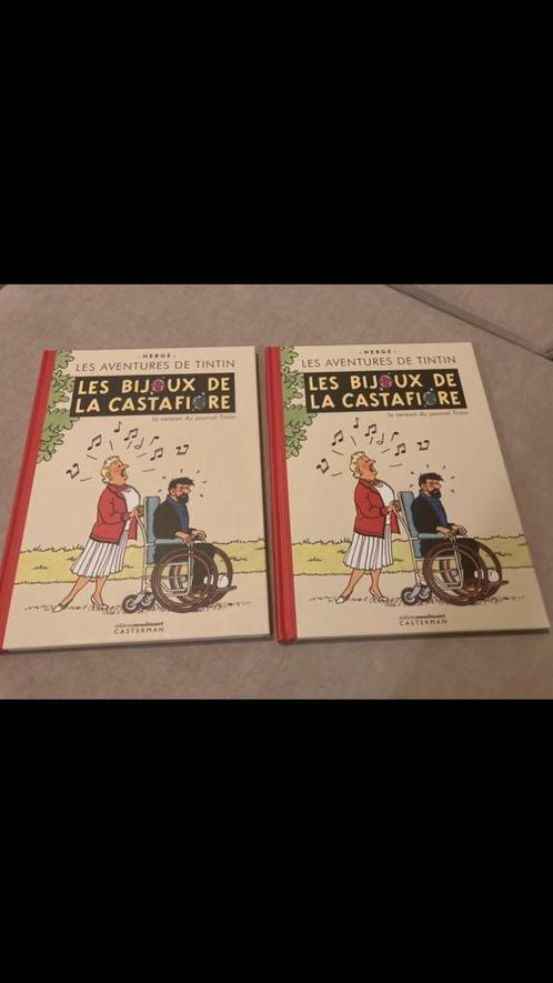 2 BD Tintin Les bijoux de la Castafiore coloré avec cachet, Livres, BD, Comme neuf, Plusieurs BD