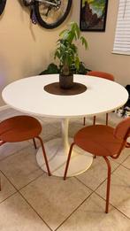 Table Docksta 103cm + 4 chaises, Maison & Meubles, Tables | Tables de salon, Enlèvement, Métal