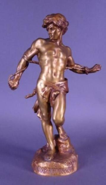 bronze Nil Virtuti Invium signe HENRI-DÉSIRÉ GAUQUIER beschikbaar voor biedingen