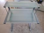 Buro Mat glas en alu, Ophalen, Gebruikt, Glas, 70 tot 120 cm