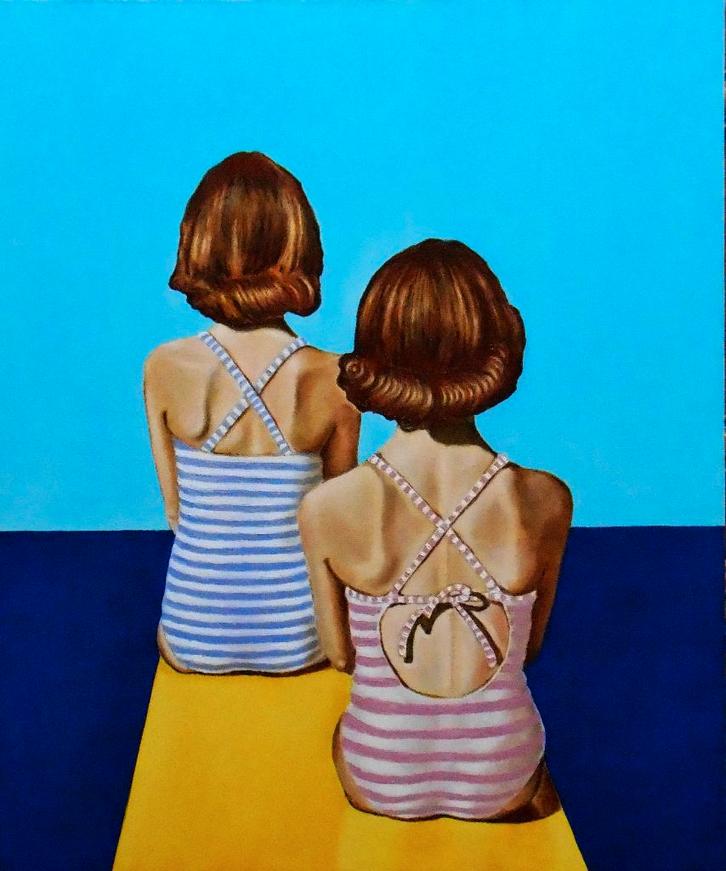 "Horizon. Het einde van de kindertijd" Schilderij, Antiek en Kunst, Kunst | Schilderijen | Modern, Verzenden