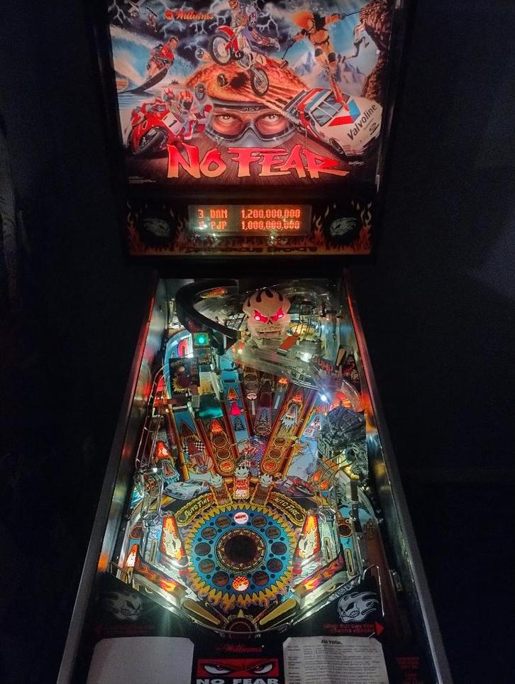 Williams No Fear flipperkast, Verzamelen, Automaten | Flipperkasten, Gebruikt, Dot-matrix, Flipperkast, Williams, Ophalen of Verzenden