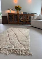 Handgeweven Marokkaans Beni Ouarain tapijt - 165x97cm, Huis en Inrichting, Ophalen, Zo goed als nieuw, Wit