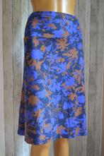 Up.grade rok blarenmotief zwart/blauw/beige 50, Kleding | Dames, Overige kleuren, Ophalen of Verzenden, Gedragen, Onder de knie