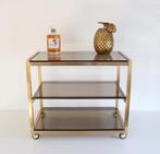 Vintage bijzettafel Hollywood Regency / Stereo tafel messing, Antiek en Kunst, Ophalen
