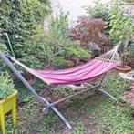Complete hangmat met metalen draagstructuur, Ophalen, Gebruikt, Binnen, Met standaard
