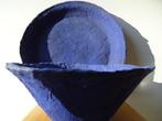 AN LANCKMAN Textiele Kunst vegetaal kobalt vintage design, Ophalen of Verzenden