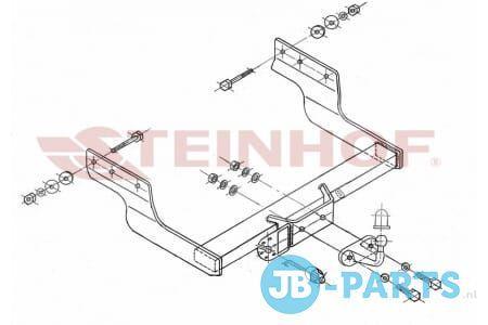 Vaste trekhaak Ford Transit met opstap tussen 04/2000-2013, Auto-onderdelen, Trekhaken
