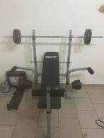 Banc de musculation avec poids, Sport en Fitness, Fitnessmaterialen, Ophalen, Gebruikt, Borst, Dumbbell