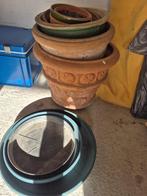 Grote bloempotten, Tuin en Terras, Ophalen, Gebruikt, 40 cm of meer, Rond