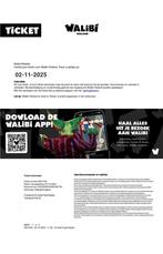 2 tickets voor walibi Holland op 02-11-2025, Tickets en Kaartjes, Eén persoon