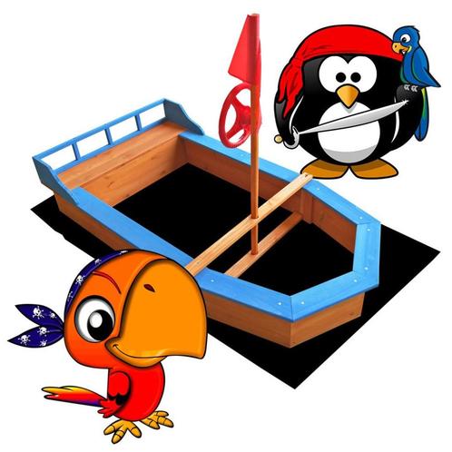 Zandbak "Boot" | 150 x 78 x 100 cm, Kinderen en Baby's, Speelgoed | Buiten | Zandbakken, Nieuw, Verzenden