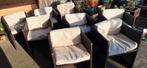 8 tuinstoelen met kussens, Ophalen