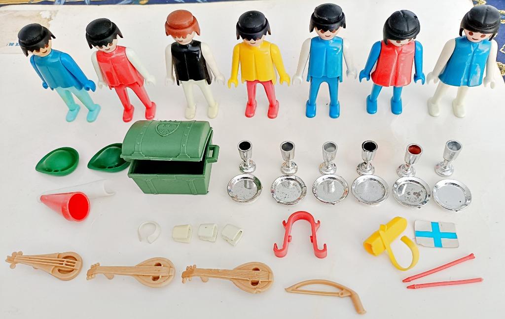 Playmobil : 7 Personnages + accessoires du Moyen-Age, vintag, Enlèvement ou Envoi, Utilisé, Playmobil en vrac