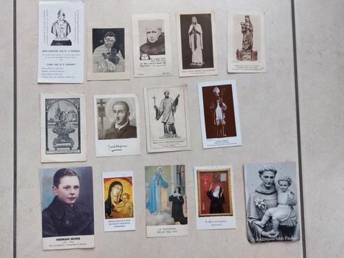lot van 14  oude bidprentjes van Heiligen, Collections, Images pieuses & Faire-part, Envoi