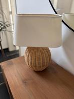 Rieten tafellamp, Ophalen of Verzenden, Gebruikt, Overige materialen, Minder dan 50 cm