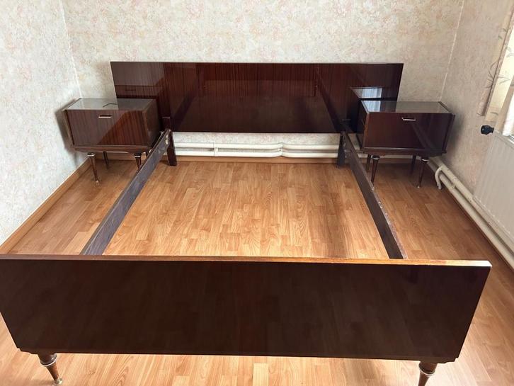 Jaren 70 hoogglans slaapkamer, Huis en Inrichting, Slaapkamer | Complete slaapkamers, Gebruikt, Tweepersoons, Ophalen