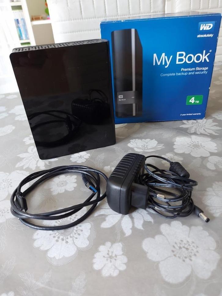 HD WD My Book 4TB – Externe harde schijf, Computers en Software, Harde schijven, Zo goed als nieuw, Desktop, Extern, HDD, USB