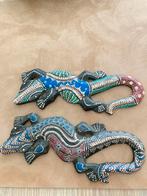 houten decoratie in de vorm van een gekko, hagedis, Ophalen of Verzenden