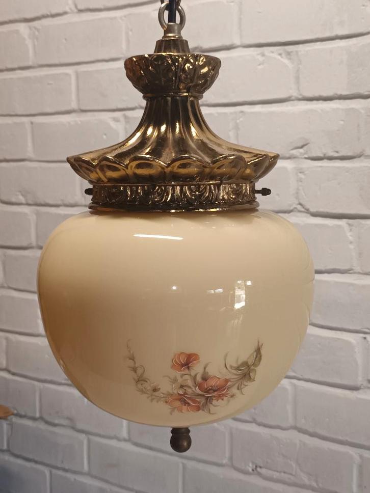 Vintage hanglamp Massive, Huis en Inrichting, Lampen | Hanglampen, Glas, Ophalen of Verzenden