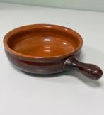 Poêle plat à four vintage en céramique avec poignée rustique, Enlèvement ou Envoi