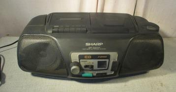 Prima Draagbare Radio-Cassette-CD-speler - Sharp beschikbaar voor biedingen