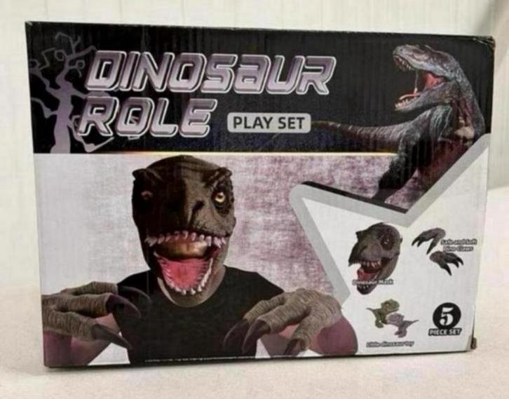 Dinosaur dino dinosaurus verkleed-set, mask masker klauwen, Kinderen en Baby's, Carnavalskleding en Verkleedspullen, Nieuw, Jongen of Meisje