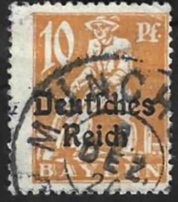 1 Postzegel Duitse Rijk 1920 Opdruk op zegels Beieren beschikbaar voor biedingen