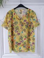 Fleurig bloesje van crêpe-achtige stof, maat 42/44, Enlèvement ou Envoi, Neuf, Taille 42/44 (L), Jaune