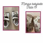 Sandalettes cuir blanches taille 19, Fille, Babybotte, Utilisé, Chaussures