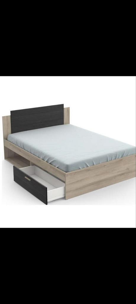 Om bedframe, boxsprings, nieuw matras in beslag te nemen (le, Huis en Inrichting, Slaapkamer | Bedden, Zo goed als nieuw, Ophalen of Verzenden