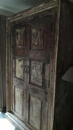 unieke hoge kast- oud reclaimed teak, Huis en Inrichting, Ophalen, Met deur(en), 200 cm of meer, 150 tot 200 cm