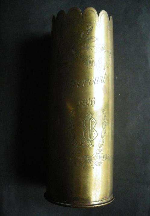 Verdun douille obus souvenir de la bataille d'Avocourt 1916, Verzamelen, Militaria | Algemeen, Landmacht, Hulzen of Bodemvondsten