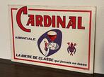 Panneau publicitaire en carton pour la bière Cardinal, Enlèvement