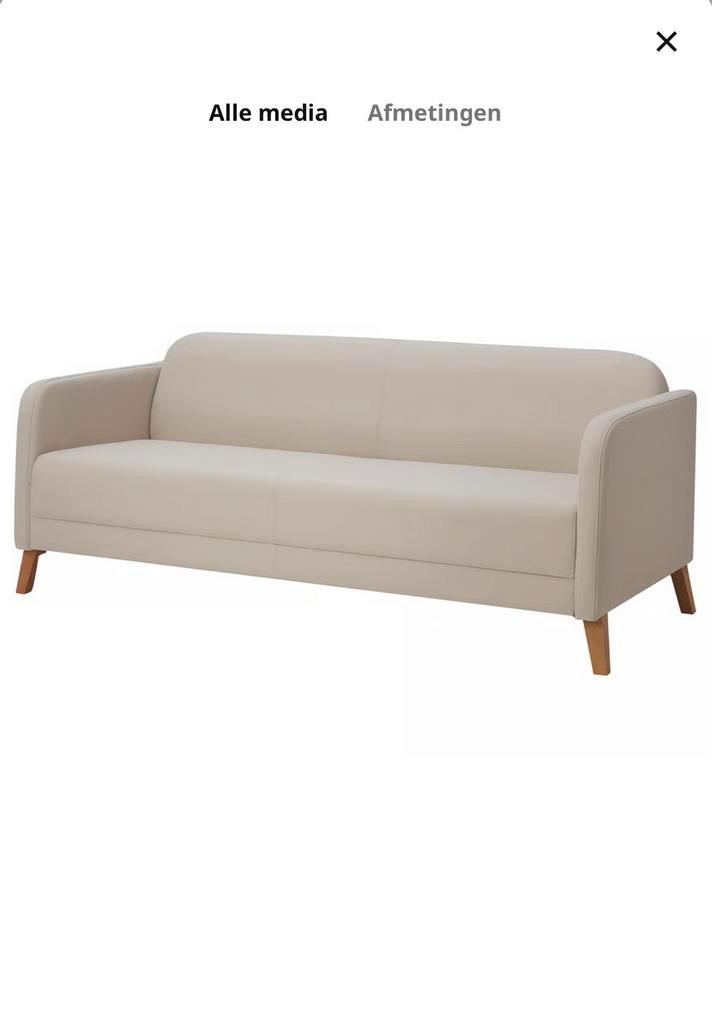 IKEA LINANÄS 3-zitsbank, Huis en Inrichting, Zetels | Zetels en Chaises Longues, Zo goed als nieuw, Ophalen