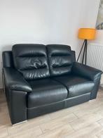100% LEDEREN BANK 2 personen, Huis en Inrichting, Zetels | Zetels, Ophalen, Gebruikt, Tweepersoons, Rechte bank