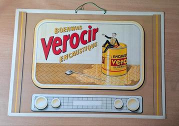 Ancien panneau publicitaire de la laverie Verocir. Années 50, Enlèvement ou Envoi, Comme neuf, Panneau publicitaire
