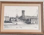 Lithographie Ostende station signe f muylaert 1979, Antiek en Kunst, Kunst | Litho's en Zeefdrukken, Ophalen of Verzenden