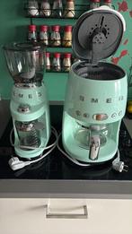Ensemble cafetiere et broyeur à grains de café SMEG, Elektronische apparatuur, Koffiezetapparaten, 4 tot 10 kopjes, Ophalen, Zo goed als nieuw