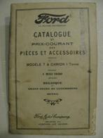 Ford T en 1 ton truck onderdelenboek + prijslijst 1930, Ophalen of Verzenden