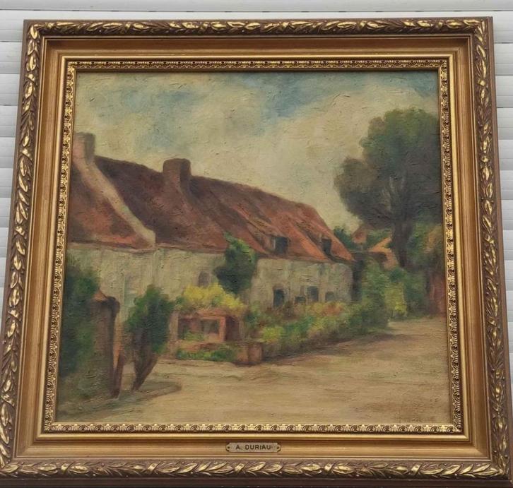 Huile sur toile de Alfred duriau, Antiek en Kunst, Kunst | Schilderijen | Klassiek, Ophalen of Verzenden