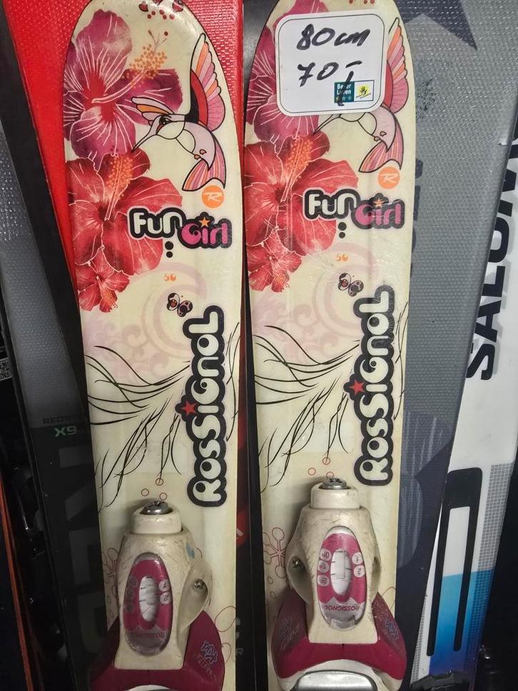 ROSSIGNOL FUN GIRL (SKIS POUR ENFANTS) 80 cm, Sports & Fitness, Ski & Ski de fond, Comme neuf, Skis, Rossignol, Carving, Moins de 100 cm