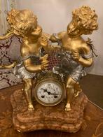 Bronzen pendule met kindjes 45 cm hoog, Antiek en Kunst, Ophalen