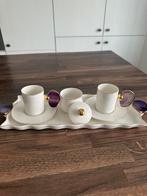 2 persoons porseleinen espresso set, Verzamelen, Zo goed als nieuw, Ophalen, Porselein