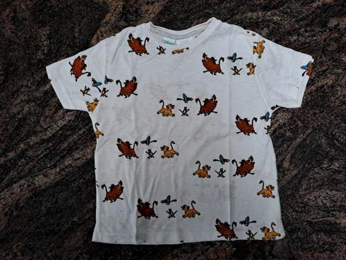 Mt 92 Witte T-shirt Disney's Simba, Pumba en Timon, Kinderen en Baby's, Kinderkleding | Maat 92, Zo goed als nieuw, Jongen of Meisje