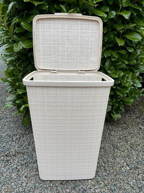 Curver Hamper - Waskist 58 L wasmand jute look gebroken wit, Huis en Inrichting, Overige Huis en Inrichting, Ophalen of Verzenden