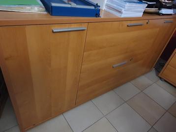 Robuuste & Stijlvolle Bureaukast Hangmappen en deurtjes, Enlèvement, Comme neuf, Autres essences de bois, Avec tiroir(s)