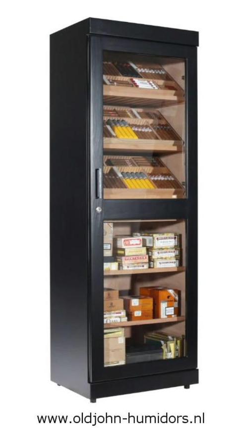 h190 ADORINI ROMA HUMIDOR KAST KABINET  ZWART 6000 SIGAREN, Collections, Articles de fumeurs, Briquets & Boîtes d'allumettes, Neuf