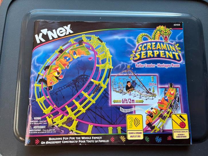 K’Nex Screamin Serpent, Kinderen en Baby's, Speelgoed | Educatief en Creatief, Zo goed als nieuw, Bouwen, Met licht, Met geluid